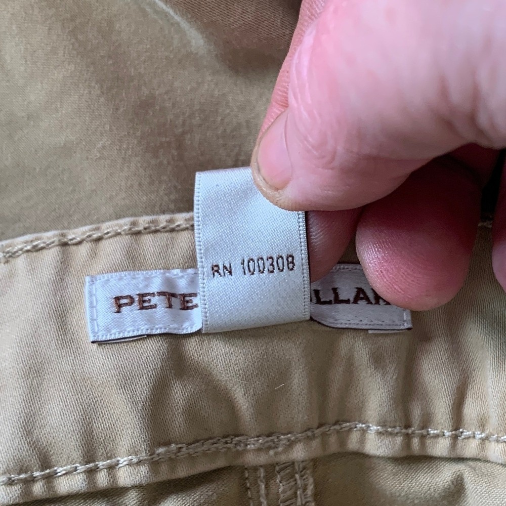 Peter Millar Crown Pants Men 38x30 Khaki Ultimate Sateen 5-Pocket Trousers - Picture 8 of 12